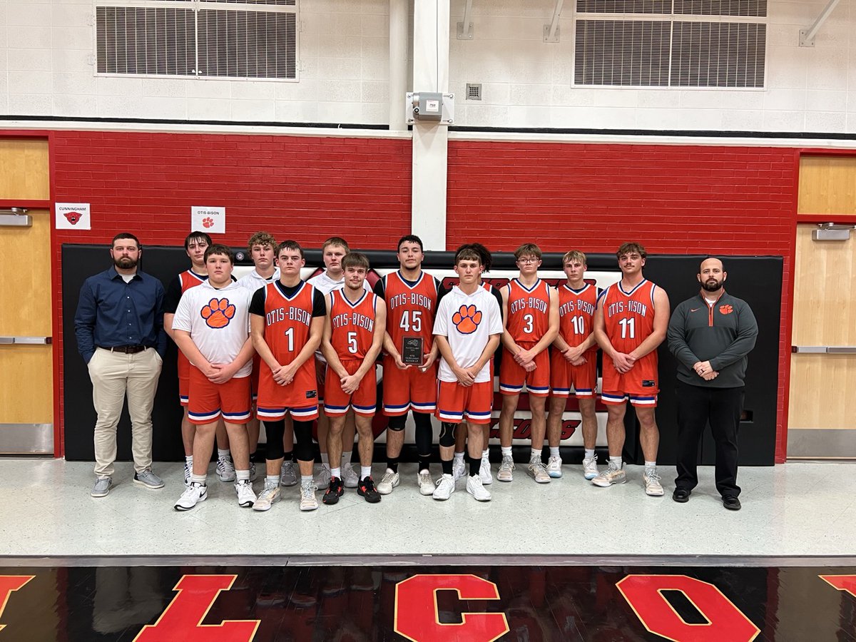 Otis-Bison Cougar Boys take 2nd in Fairfield Falcon Classic 2024 Basketball Tournament