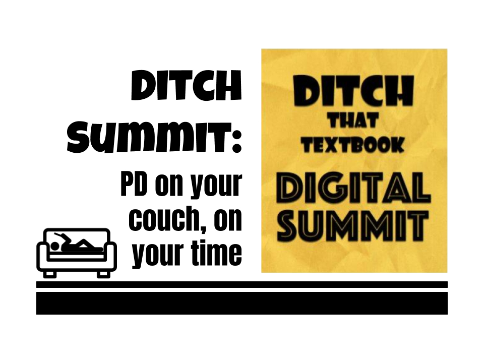 🆓 PD in your pjs!

Join the #DitchSummit (Dec. 16 to Jan. 10) for FREE and elevate your classroom with new strategies and tools all from the comfort of you couch!

📺 90+ sessions. Free certificates for PD credit.

👉 DitchSummit.com