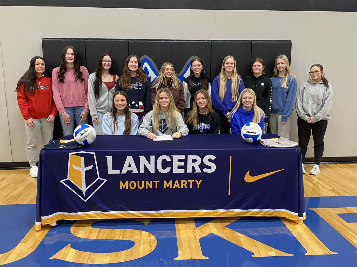 Congratulations to <a href="/HaydenHofer/">Hayden Hofer</a> on signing her letter of intent to play volleyball <a href="/MMULancersVB/">Mount Marty Volleyball</a> next season! #GoHuskies #MountUp