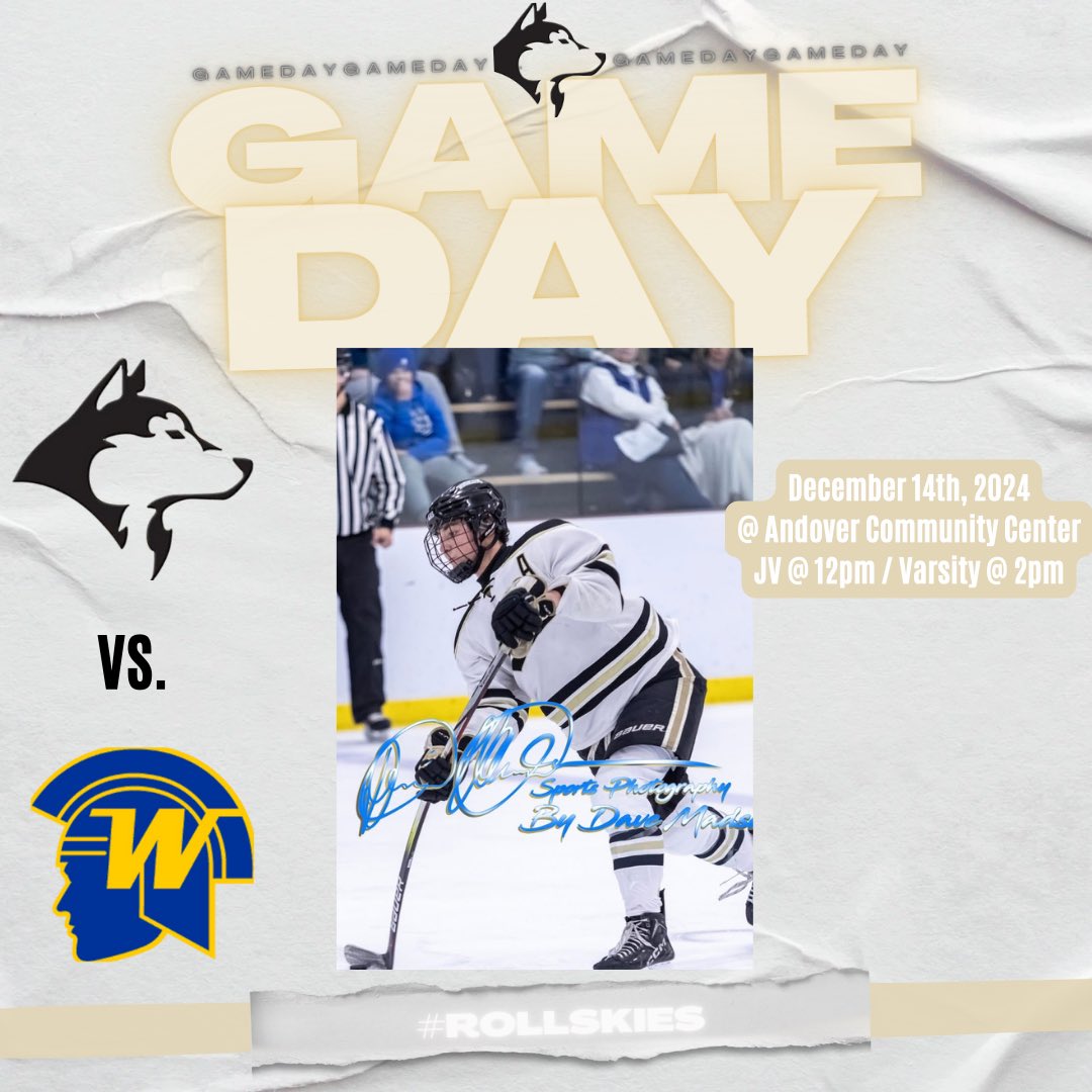 andoverhshockey's tweet image. GAME DAY‼️

🆚: @WHS_boyshockey 
📍: Andover Community Center
⏰: JV @ 12pm / Varsity @ 2pm
📺: @mnhockeytv 
🎟️: vancoevents.com/us/events/land…

#RollSkies 👏🏻