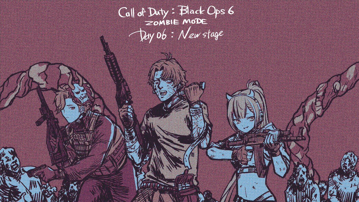 「ゾンビモードやる  とわさま ありさかさんCall of  Black Ops 」|イチノミヤモトヒロのイラスト
