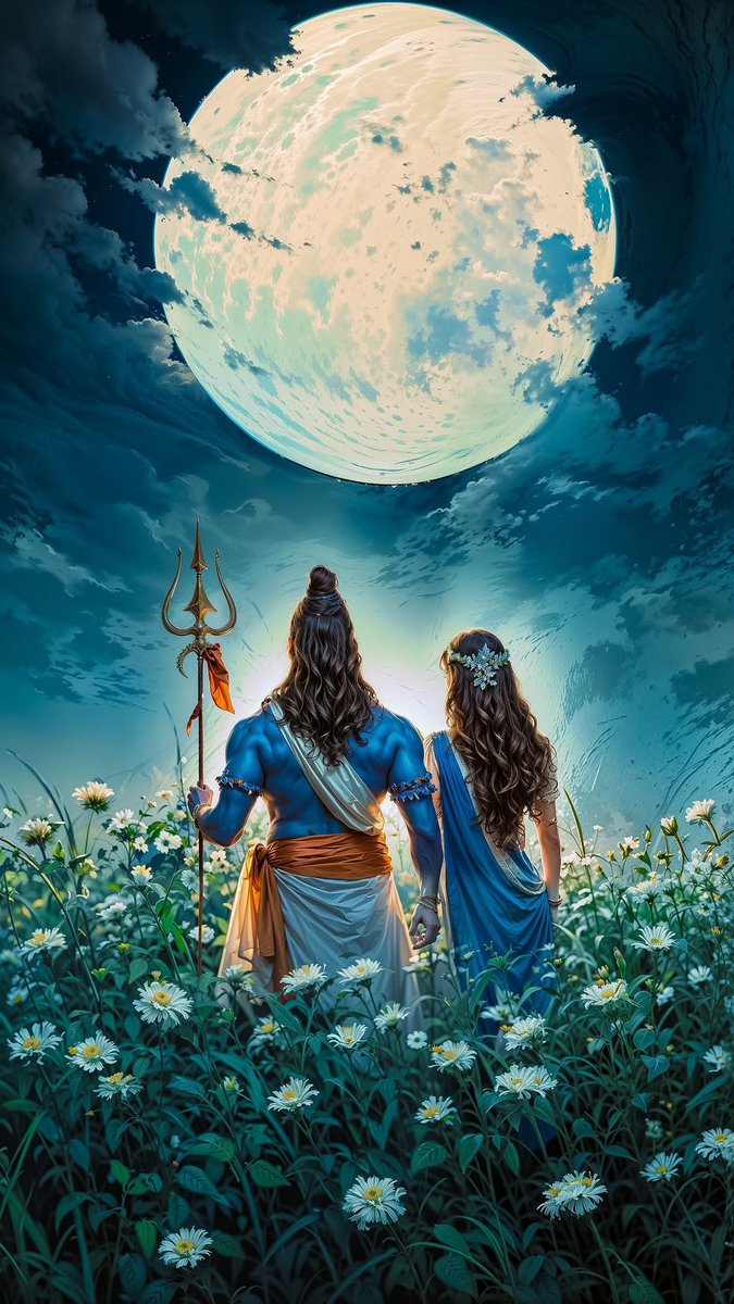 Geetashloks's tweet photo. Shiv-Parvati wallpaper 🌝 https://t.co/95GjI8pnBl