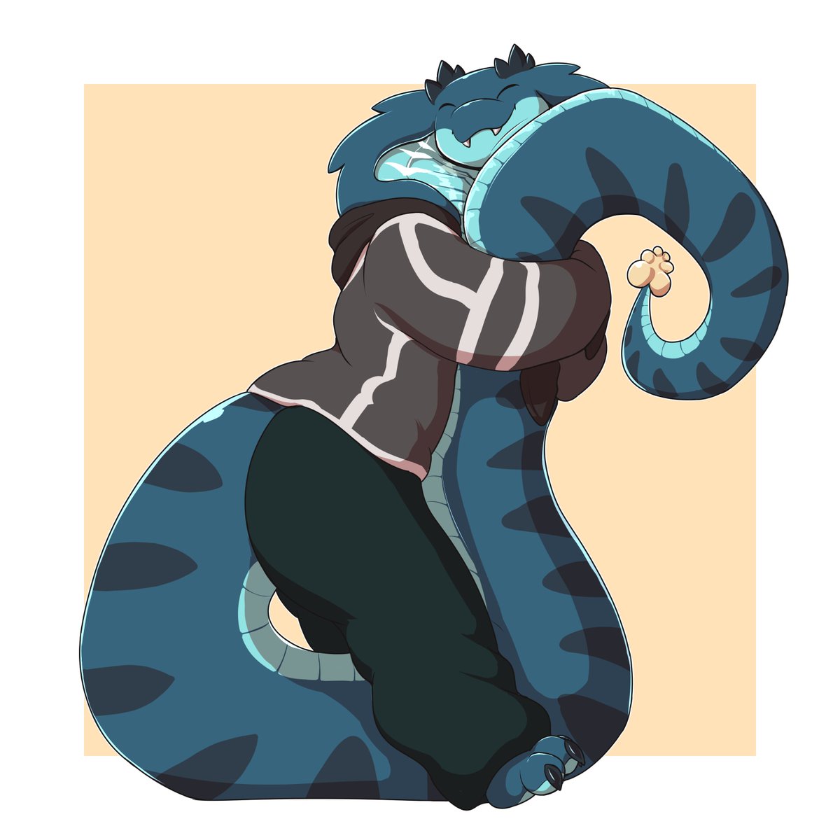 nothing like a bit of emotional snekport

Tail moment!