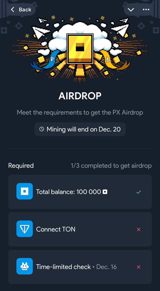 Hey <a href="/notpixelx/">Not Pixel</a> team 

The sudden 100k PX point airdrop requirement seems unfair for early supporters

Many of us have been active since the beginning
 A more inclusive airdrop criteria would be appreciated

#NotPixel #Airdrop  #Ton #dogs #Notcoin