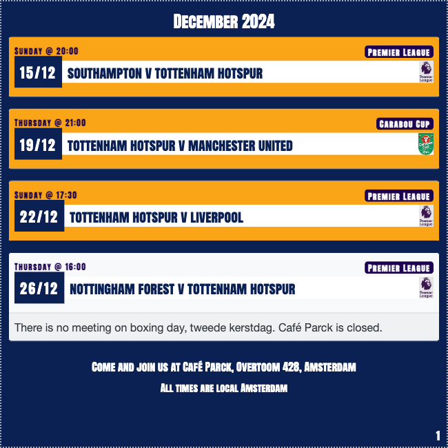 AmsterdamSpurs's tweet photo. With all the injuries and emerging focus on our medical team, the last thing any Spurs fan wants to see is another visit from Dr Tottenham. We go to the Saints tomorrow night to see if our threadbare squad can pick themselves up &amp; go marching in. Be in that number: Café Parck 8PM https://t.co/jvGzDbAHXE