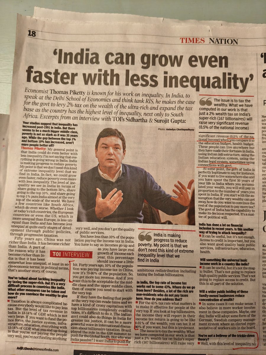 Abhishek Choudhary (@chacchachoudhry) on Twitter photo Amazing empirical rigour and moral clarity: <a href="/PikettyWIL/">Thomas Piketty</a> is easily one of the sharpest minds of our times. Amazing empirical rigour and moral clarity: <a href="/PikettyWIL/">Thomas Piketty</a> is easily one of the sharpest minds of our times.