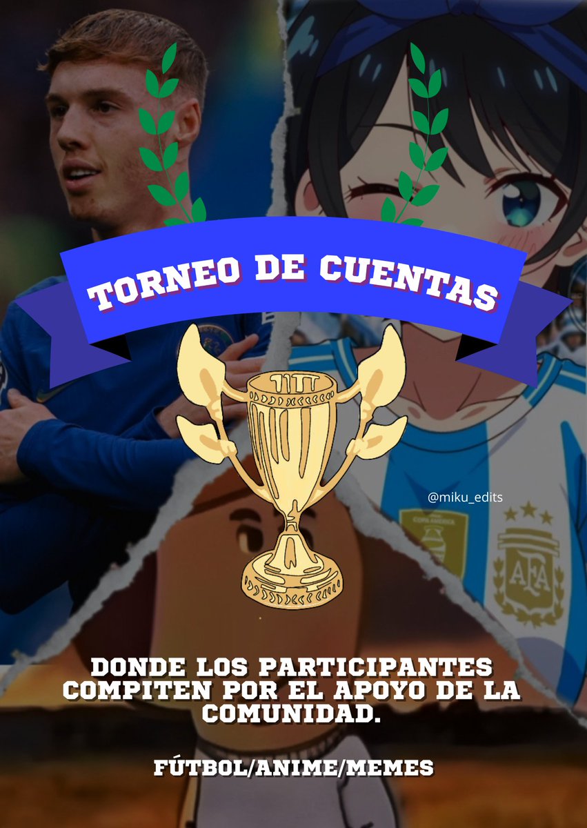Renmaa_owo's tweet photo. TORNEO DE CUENTAS 24/25 - INSCRIPCIONES ABIERTAS 🏆
¡QUEDAN ABIERTAS LAS INSCRIPCIONES AL PRIMER TORNEO DE CUENTAS!
📌 ¿Cómo participar?
Deja un comentario diciendo 👉 "Me inscribo"
#Anitwt | #MemesLatam | #futboltwitter | #TorneoRenma https://t.co/maPWId4PIN