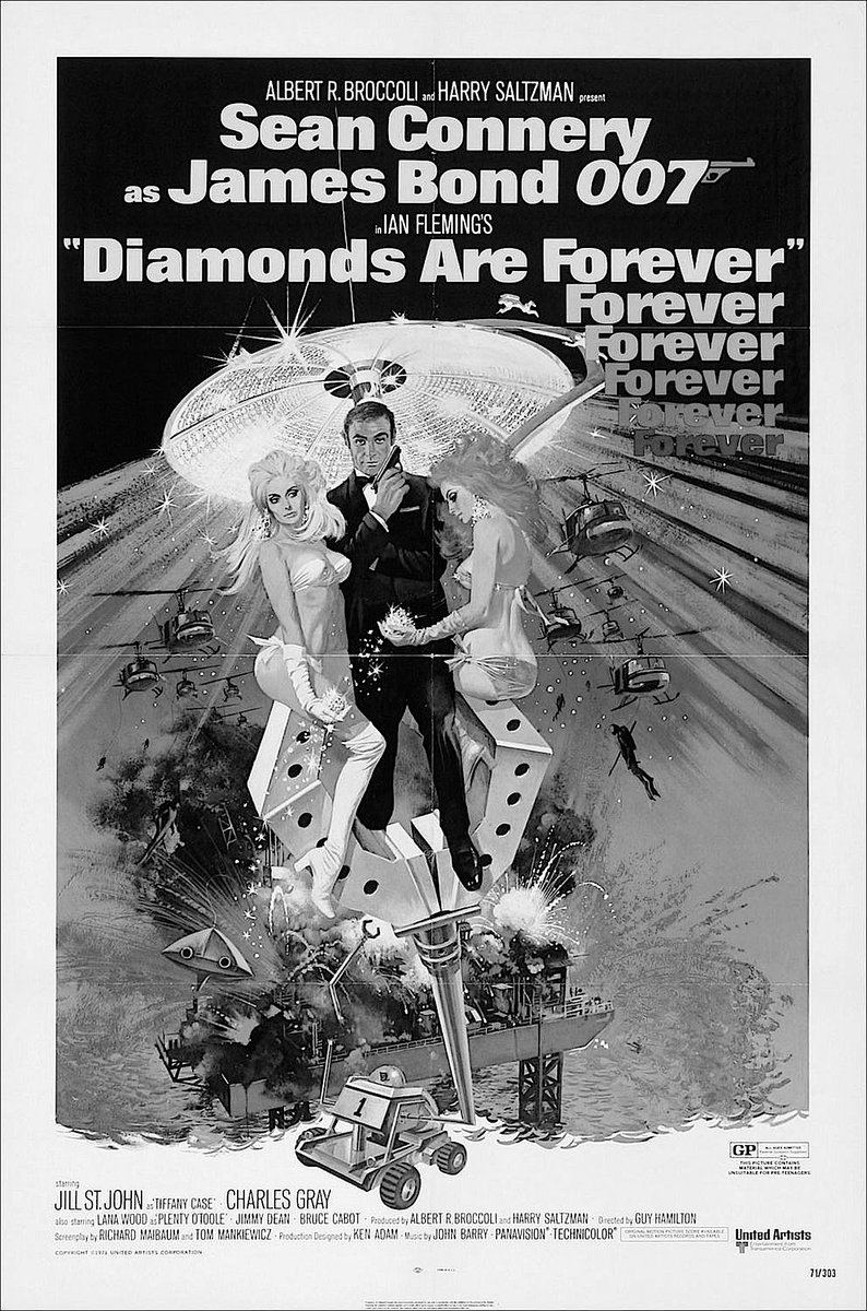 007Films's tweet photo. ALBERT R. BROCCOLI
and
HARRY SALTZMAN
present
SEAN CONNERY
as
JAMES BOND
007
in
IAN FLEMING'S
DIAMONDS ARE FOREVER
#007Films
14 DECEMBER 1971 (WEST GERMANY) https://t.co/NNQEKybIc6