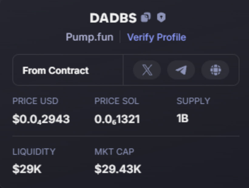 Solboydegen's tweet photo. UPDATE $DADBS #DADBS
CA : DDMC5Med54PP7audzazG2s2UtKdRRnEmHstpDxm8pump
🔼CALL 29K »»» 2.5M
📷 DONE : 86X
JOIN GROUP : 📷
https://t.co/PTDyOYwAdp https://t.co/c78FPapdu3