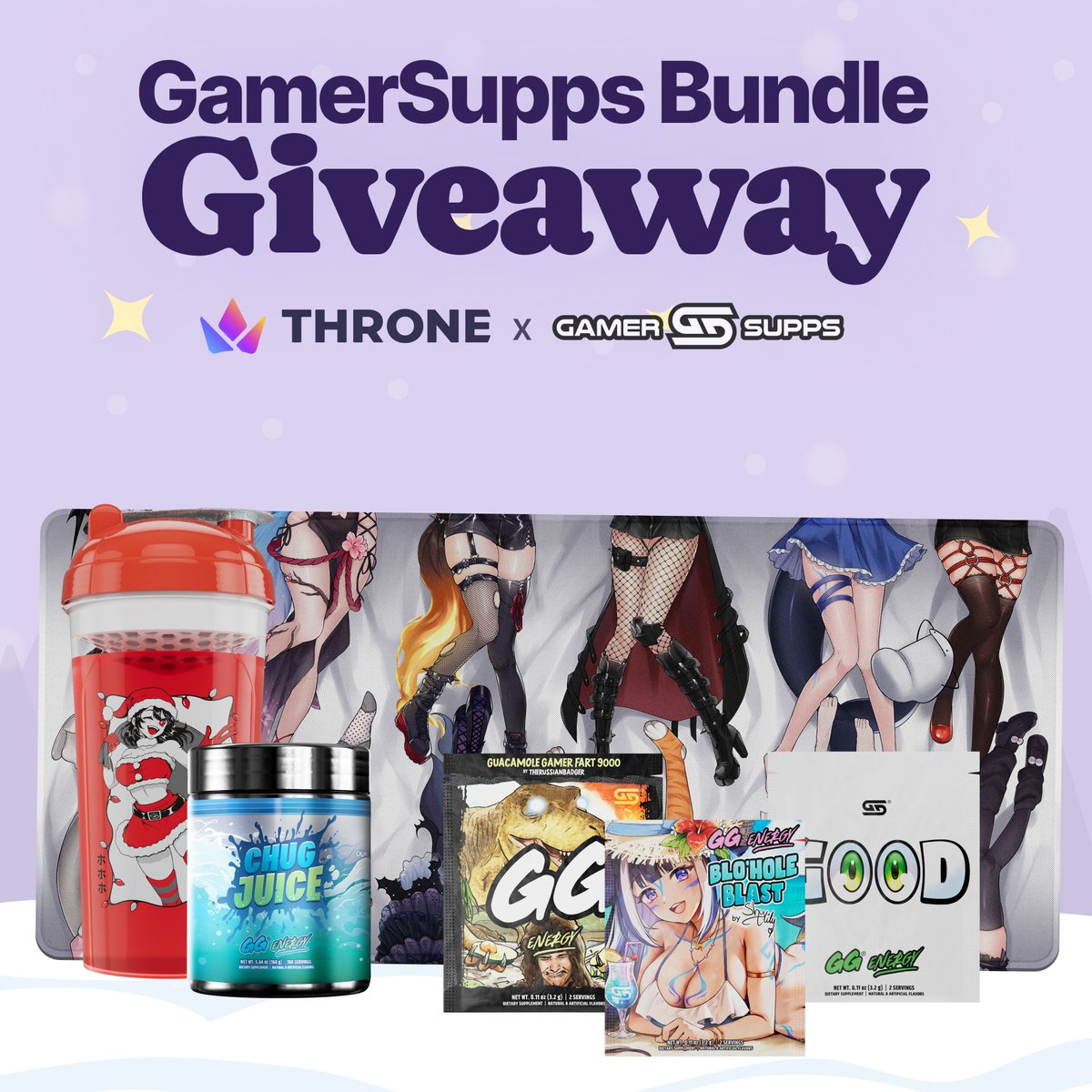 Throne (@official_throne) on Twitter photo 🎁 Day 5 GamerSupps Bundle Gift
❄️ We're gifting this care package from our besties at GamerSupps to one lucky person!
To Enter
Reply + RT + Follow <a href="/GamerSupps/">Gamer Supps®</a>
❤️You have 72hours 🎁 Day 5 GamerSupps Bundle Gift
❄️ We're gifting this care package from our besties at GamerSupps to one lucky person!
To Enter
Reply + RT + Follow <a href="/GamerSupps/">Gamer Supps®</a>
❤️You have 72hours