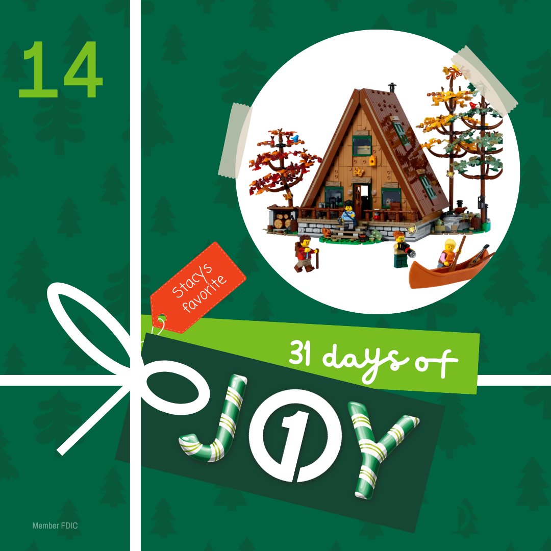 fnbo's tweet photo. Day fourteen of 31 Days of Joy is here, and it’s time to build some holiday cheer! Today’s gift is a LEGO set, perfect for constructing some festive fun. 🧱 Get ready to stack, build, and create your masterpiece! To enter, like and follow FNBO on Facebook. #31DaysofJoy #lego https://t.co/XofZ4e8tuK