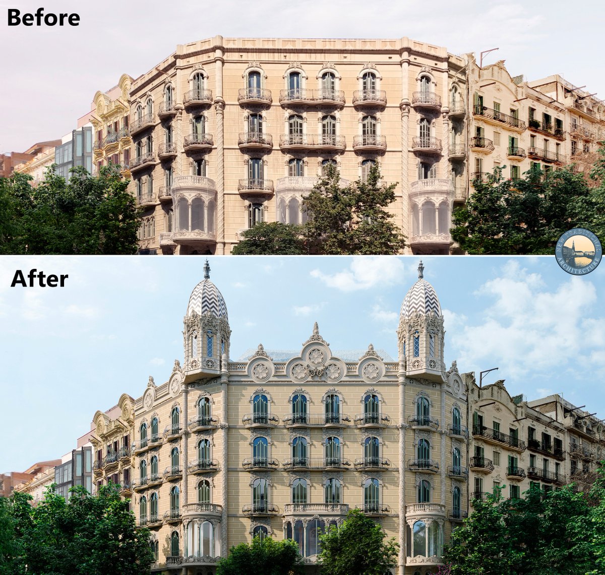 🇪🇸 THE CASE FOR IMPRACTICALITY: A both great&amp;less so feature of new traditional architecture is its practicality. Floor plans are great and every inch of the building is usable. But this has also ment that we lost a lot of the magic that the old trad architecture had (thread)