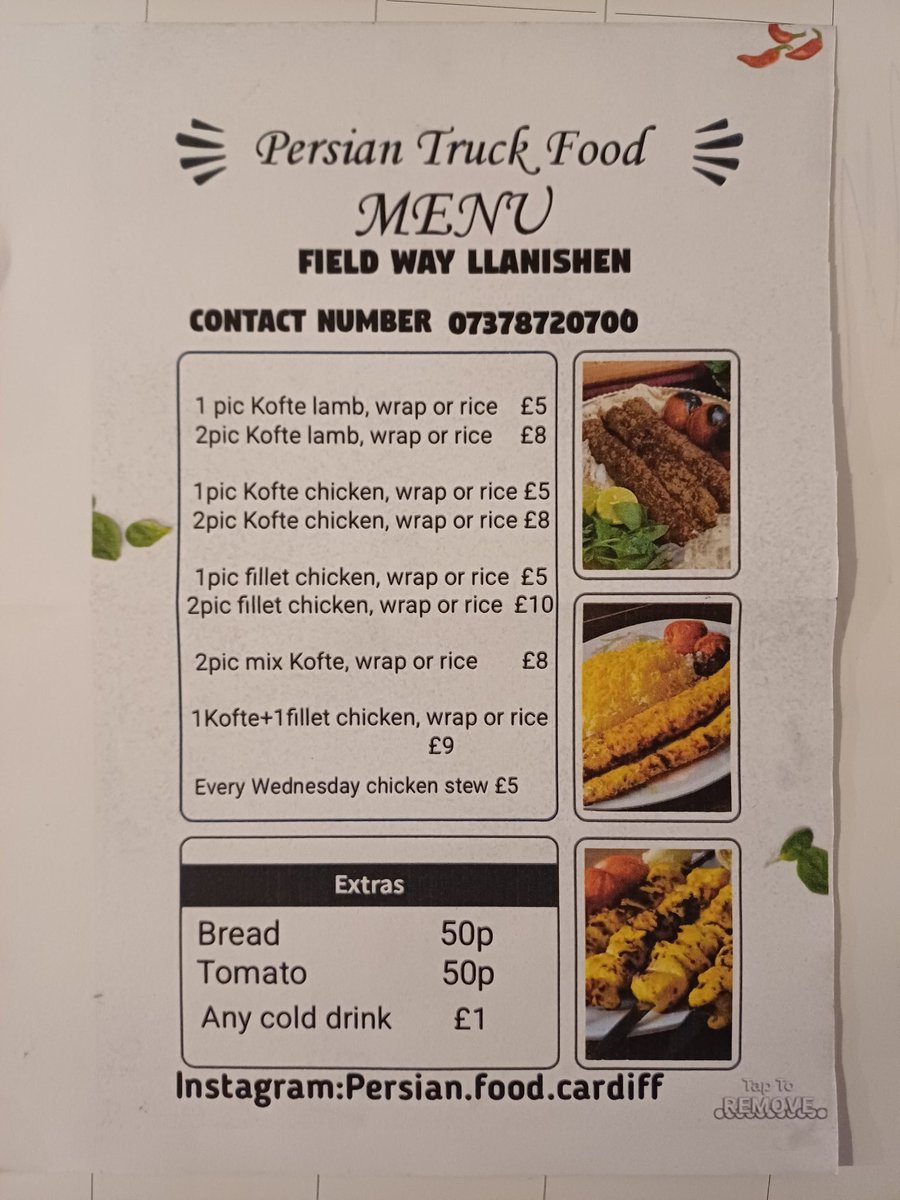 Paid a visit to here this afternoon. A small van just off Maes-y-Coed Road, #Cardiff. Really good, cheap food. Opened in April 2024. Fresh produce cooked by a couple from Khuzestan, Mehdi was a chef there for 25 years. Open six days a week. #Cymranian