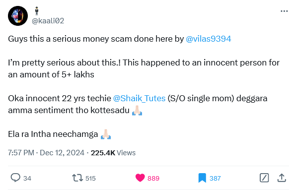VforTdp's tweet photo. #TDP #TDPTwitter  #TDPgroundworkers #TDPcadre #TDPkaryakartha

Photo of scamster @vilas9394 https://t.co/cg1VTDLYMU
