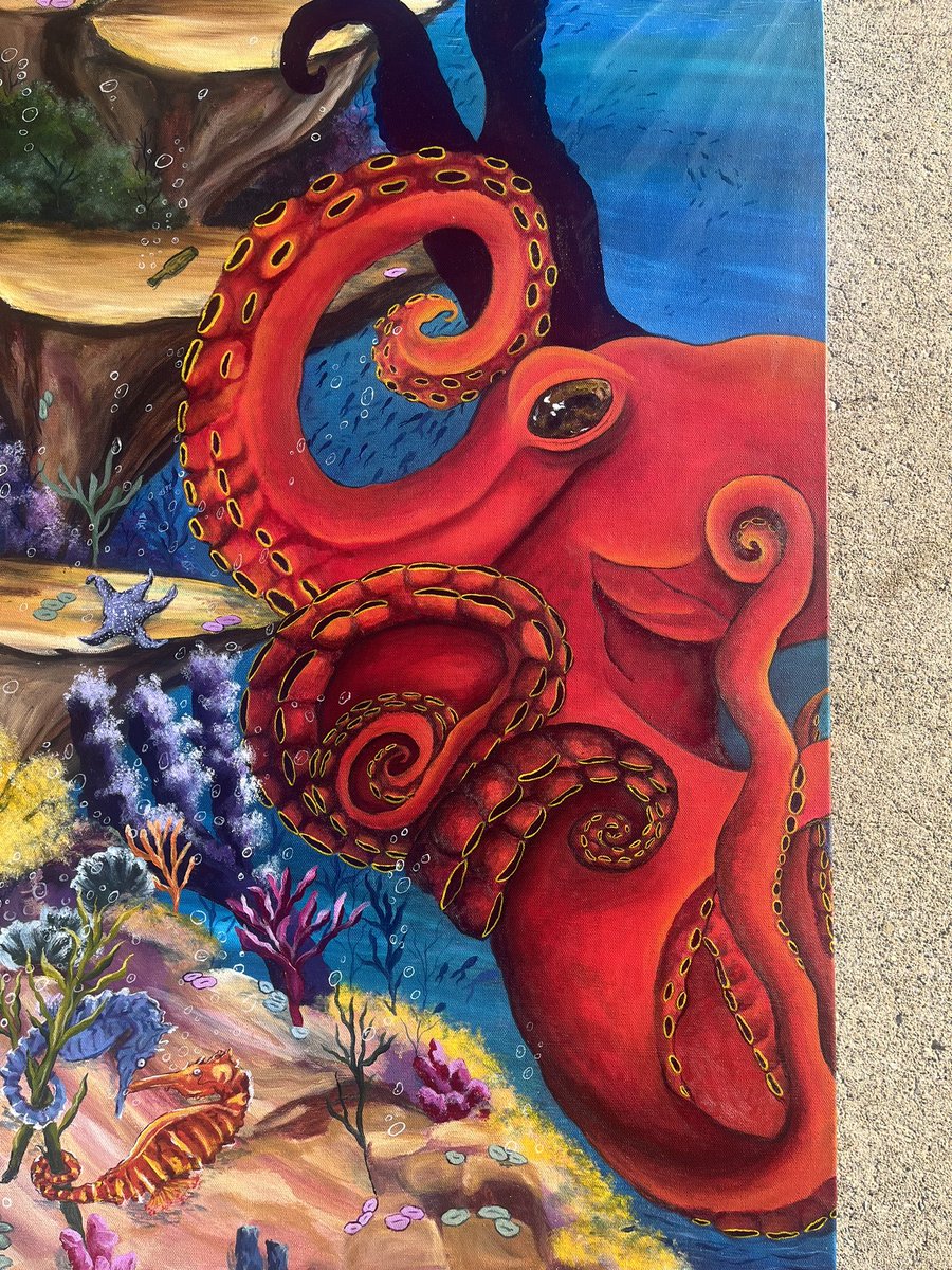 brainfuuzz's tweet image. favorite painting to date 🥹🦑🫧