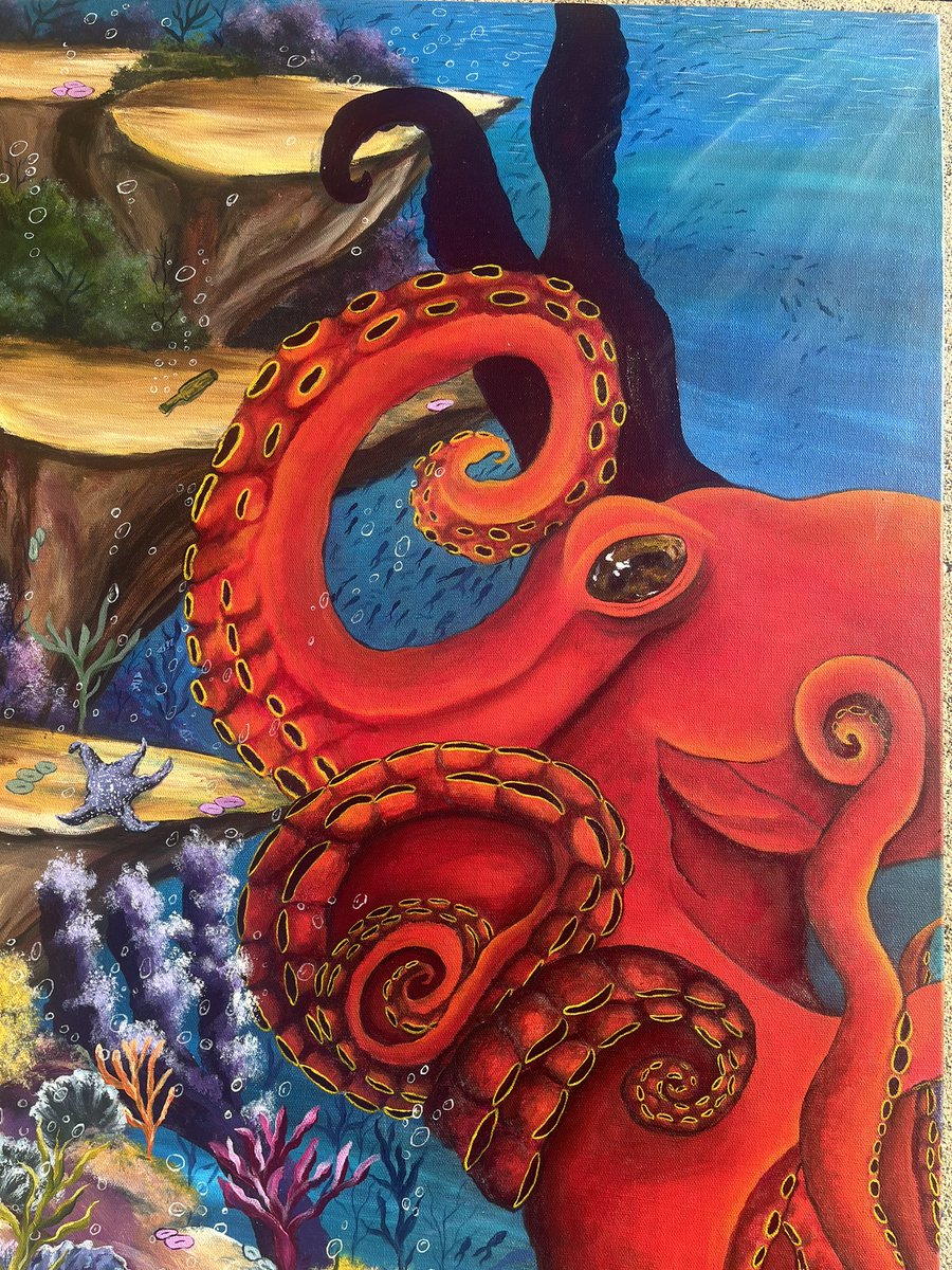 brainfuuzz's tweet image. favorite painting to date 🥹🦑🫧