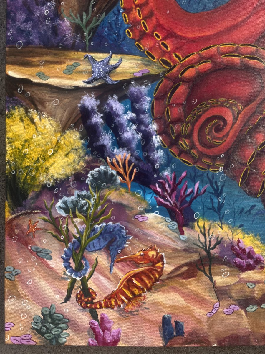 brainfuuzz's tweet image. favorite painting to date 🥹🦑🫧