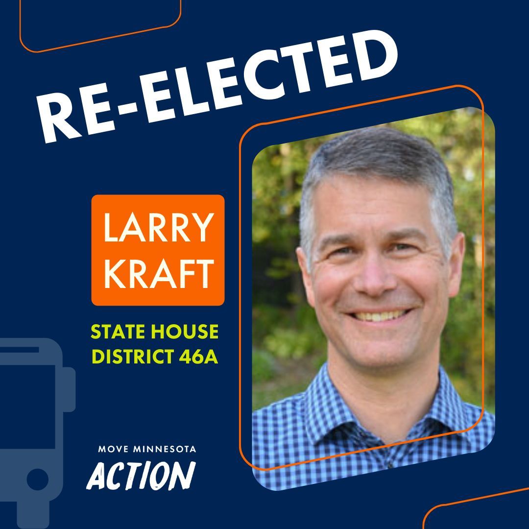 Excited to keep working alongside community members, partners &amp; elected allies like Rep. Larry Kraft in the new year &amp; legislative session ahead! Together, let's protect &amp; grow the big transit &amp; climate progress we've made for Minnesota families. 🌎🚌❤️ #mnleg @larrykraftslp