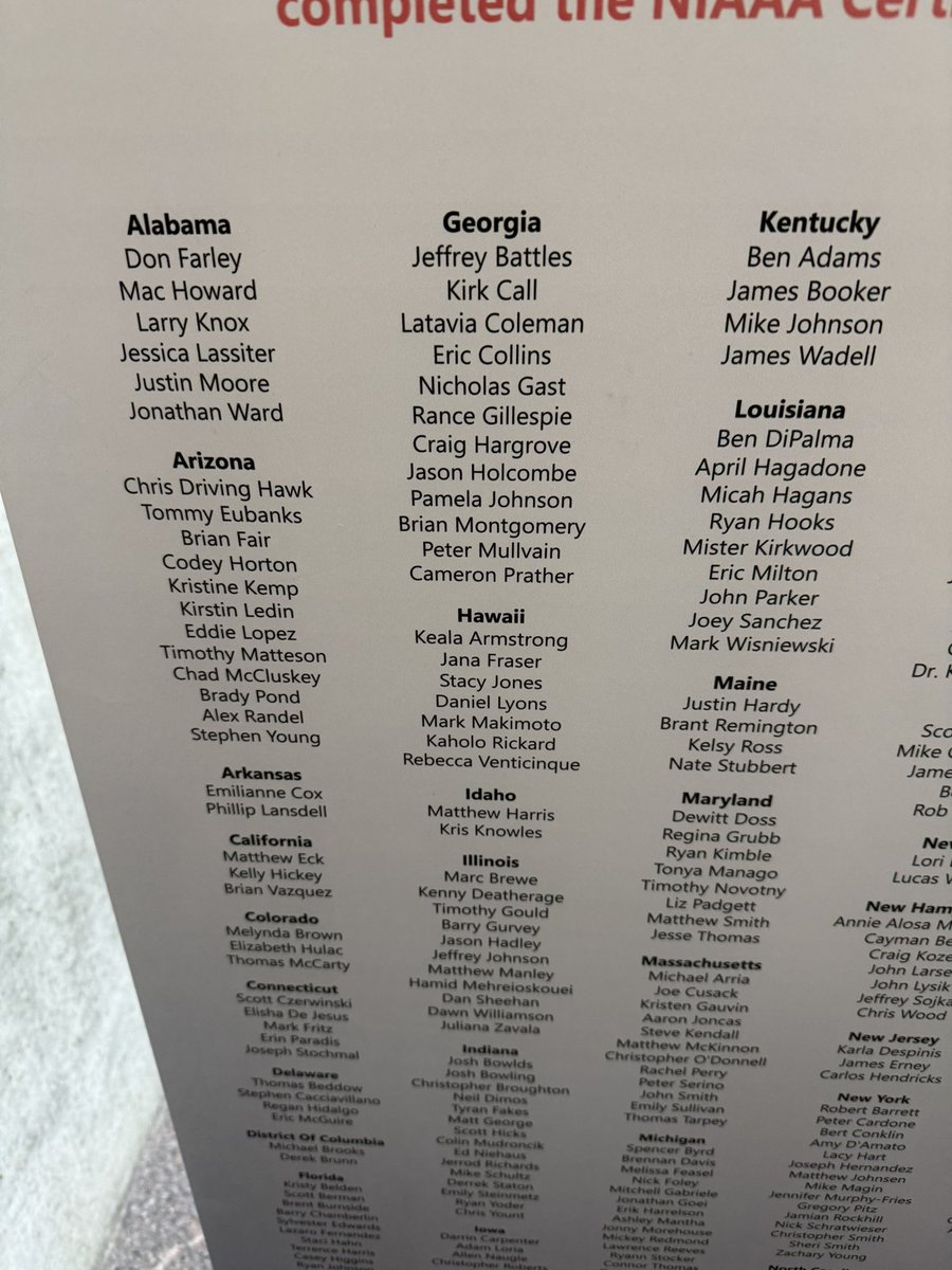 Great to see <a href="/GADACOACHES/">GADA</a> athletic administrators working and completing <a href="/NIAAA9100/">NIAAA</a> certifications over the last year #NADC2024