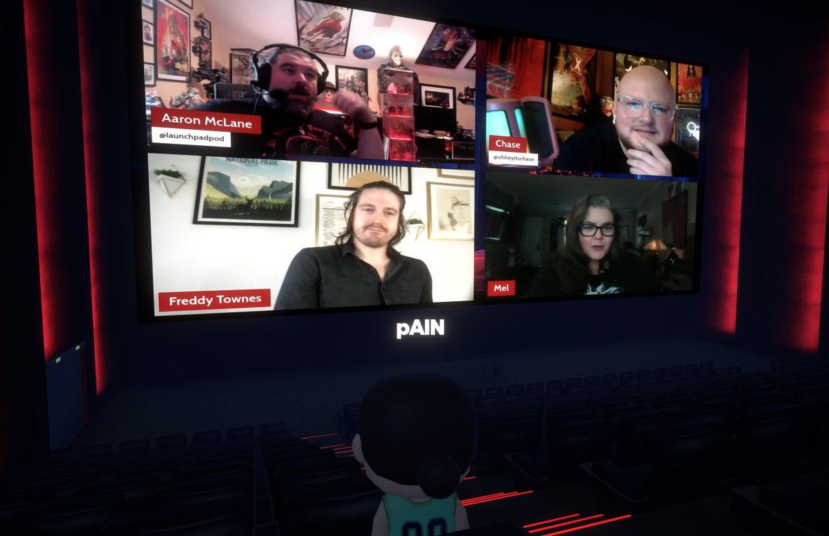 nowhere else in web3 can I go into a portals room and watch a livestream in a movie theatre! block of horrors are discussing christmas horror movies rn!  get in <a href="/_portals_/">Portals</a> before your left really behind the rest. 

come chill if you want to.... theportal.to/BOH2

#web3