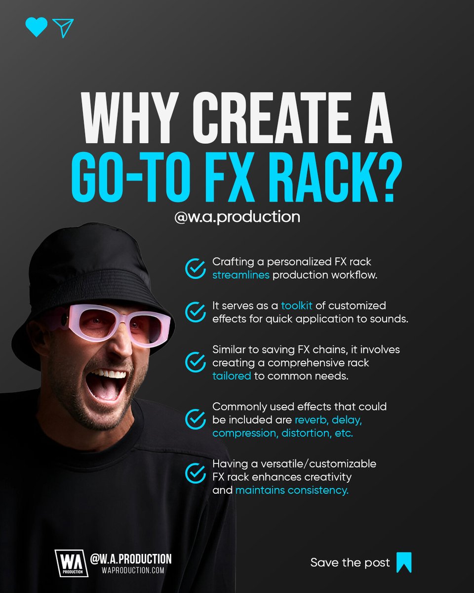 Streamline your workflow and boost creativity by creating a go-to FX rack! 🎚️