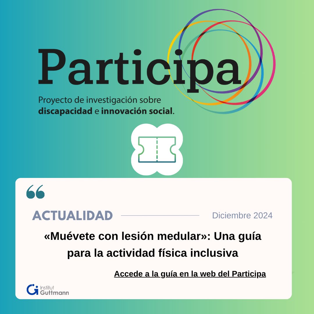 INSTITUT GUTTMANN (@iguttmann) on Twitter photo 📘«Muévete con lesión medular», una guía para la actividad física inclusiva desarrollada por la Universidad de Valencia <a href="/UV_EG/">Universitat València</a> en colaboración con el Institut Guttmann, con recomendaciones, ideas prácticas y herramientas de apoyo.
Descúbrela aquí 👇
participa.guttmann.com/es/muevete-con… 📘«Muévete con lesión medular», una guía para la actividad física inclusiva desarrollada por la Universidad de Valencia <a href="/UV_EG/">Universitat València</a> en colaboración con el Institut Guttmann, con recomendaciones, ideas prácticas y herramientas de apoyo.
Descúbrela aquí 👇
participa.guttmann.com/es/muevete-con…