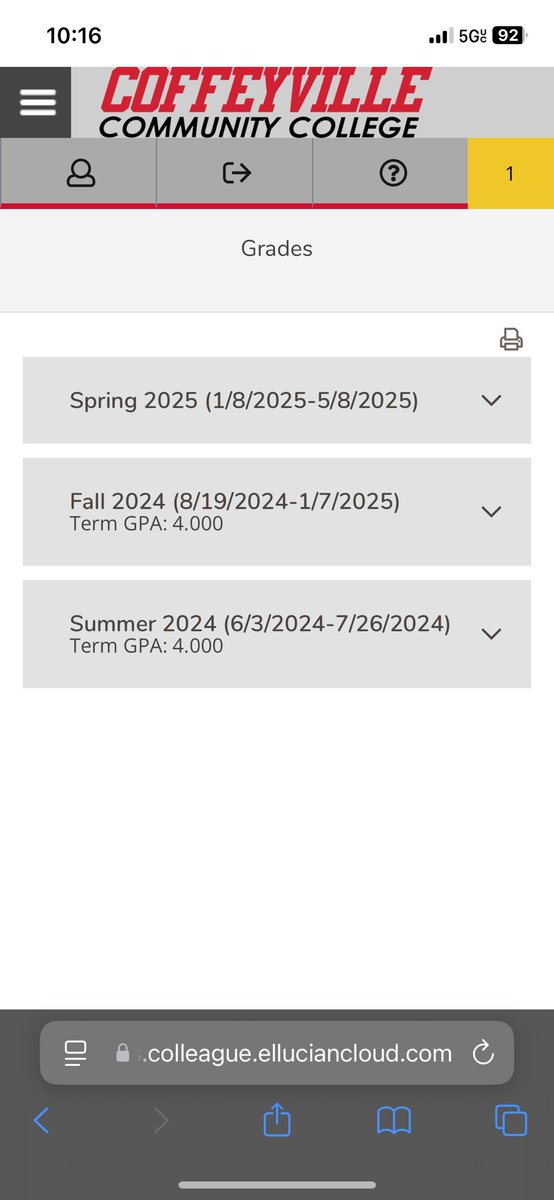 Semester grades, second time passing with a 4.0 GPA already!
6’4 300, versatile C/G, Coffeyville Community College