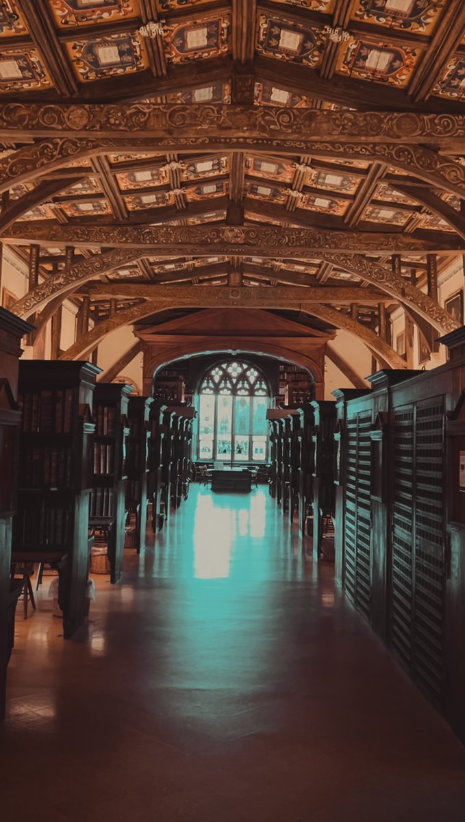 bodleianlibs's tweet photo. The Duke Humfrey's Library is the oldest of the Bodleian's 27 libraries. With its ornate wooden carvings, stained glass windows, and 600-years worth of atmosphere it's the perfect place to study in the colder months. The only question is: which desk would you choose? https://t.co/lMtBuG6D8g