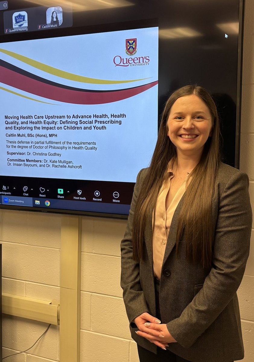 Caitlin Muhl, MPH, PhD (@caitlinmuhl) on Twitter photo I am delighted to share that I have successfully defended my PhD thesis on #SocialPrescribing <a href="/QueensuHQ/">Queen's Health Quality Programs</a>! Thank you to everyone who supported me throughout this journey. After countless long days and late nights (and lots of coffee!), it feels surreal to officially be #PhDone π₯³ I am delighted to share that I have successfully defended my PhD thesis on #SocialPrescribing <a href="/QueensuHQ/">Queen's Health Quality Programs</a>! Thank you to everyone who supported me throughout this journey. After countless long days and late nights (and lots of coffee!), it feels surreal to officially be #PhDone π₯³