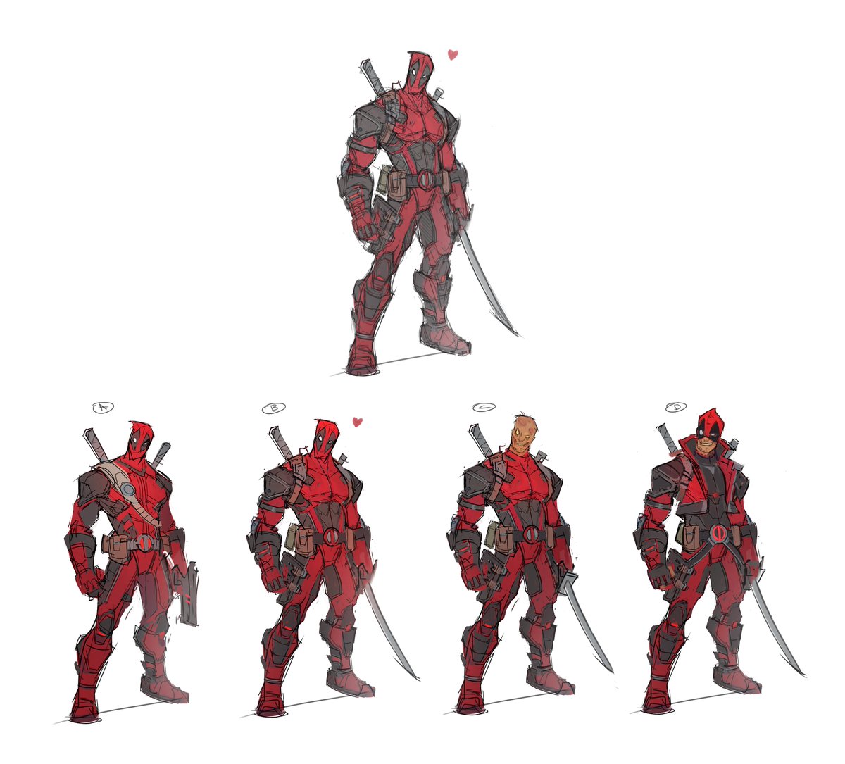 Hey guys! Wanted to share with you WIP of my fan concept art of Deadpool, inspired by the new Marvel Rivals project. 

#fanart #MarvelRivals #conceptart #Deadpool