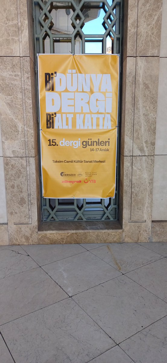 Mustafa ÖZEL (@h_mustafaozel) on Twitter photo Kültür, sanat ve edebiyat hayatımızın taşıyıcı unsuru dergiler, <a href="/dergibir/">Dünya Dergiler Birliği</a> organizasyonyla <a href="/taksimcamiiksm/">Taksim Camii Kültür Sanat Merkezi</a> de, bugün açıldı, ayın 17sine kadar, 4 gün ziyaret edebilirsiniz.
Kendinize bir dergi ziyafeti çekin, gençlerle tanışın.
Çocuklarınızı götürmeyi unutmayın. Kültür, sanat ve edebiyat hayatımızın taşıyıcı unsuru dergiler, <a href="/dergibir/">Dünya Dergiler Birliği</a> organizasyonyla <a href="/taksimcamiiksm/">Taksim Camii Kültür Sanat Merkezi</a> de, bugün açıldı, ayın 17sine kadar, 4 gün ziyaret edebilirsiniz.
Kendinize bir dergi ziyafeti çekin, gençlerle tanışın.
Çocuklarınızı götürmeyi unutmayın.