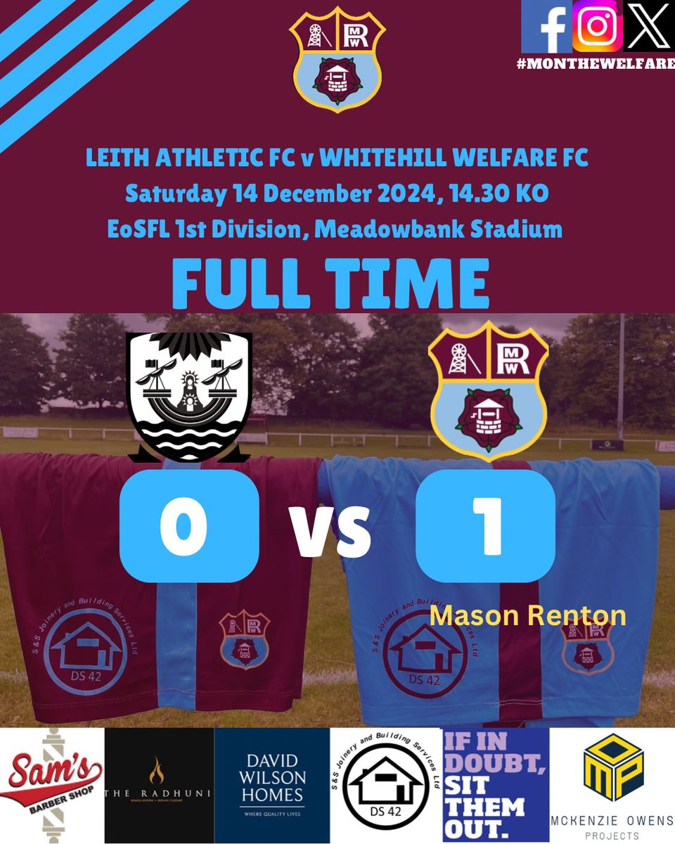 Full time and the welfare come away with a big 3 points #monthewelfare