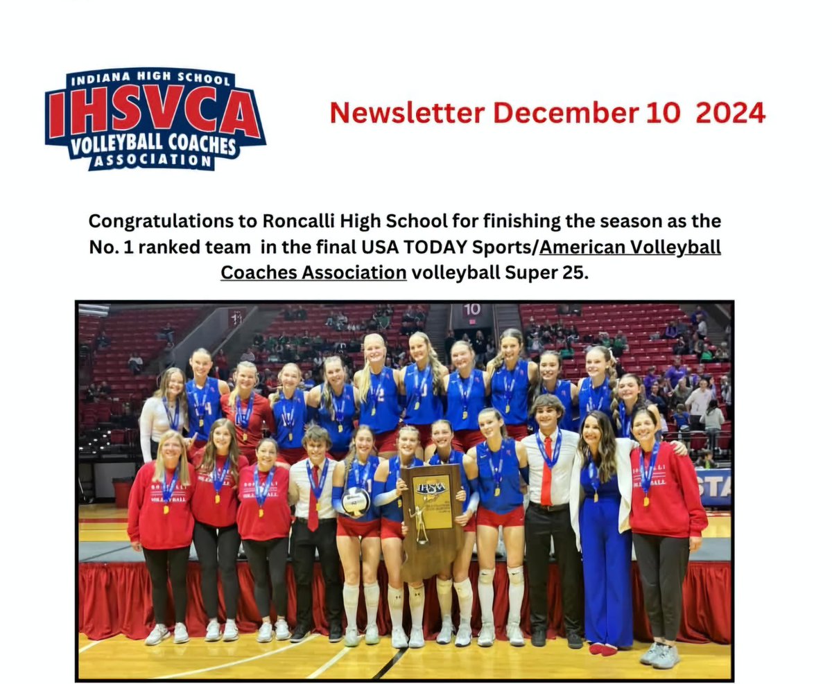 💙🤍❤️ # 1 in 🇺🇸
<a href="/circlecityvbc/">Circle City VBC</a> 
<a href="/RHS_Athletics/">Roncalli Athletics</a>