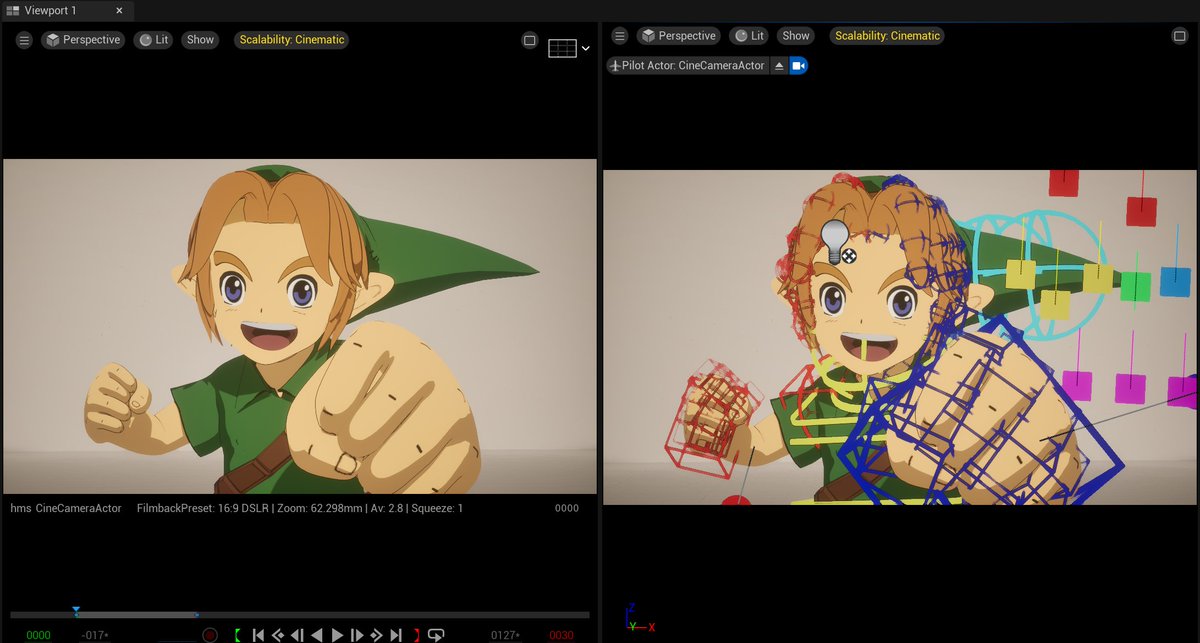 00RwanLink00's tweet image. Looks like young Link is ready too! I'm currently experimenting, but the potential for stylized work and shot sculpting is truly incredible for future projects. From another angle, you can also see how I forced the perspective of his fist to make it work in the camera view. Let…