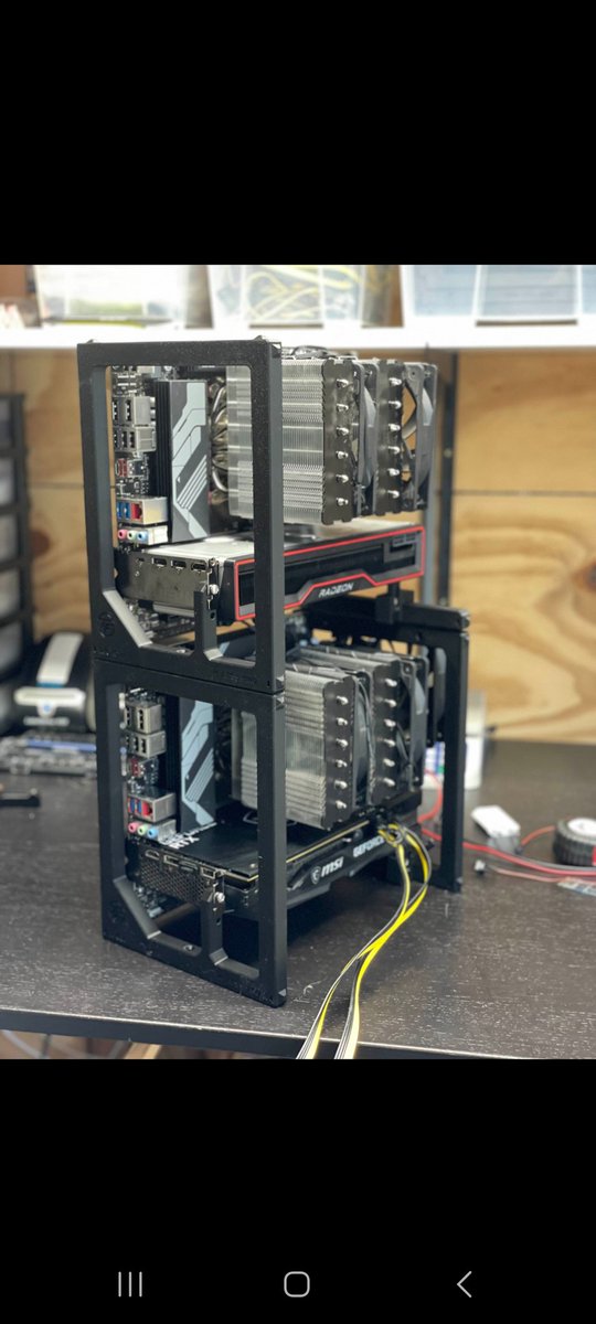 MiningRabid's tweet image. Stackable GPU + CPU AI / WART rig frames!!! From Truefab 
#cpumining #gpumining #cryptomining #ai #wart 
@TrueFab_NL