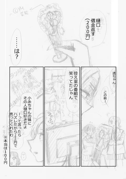 上記のページは意図的に描き文字のシーンなので、基本的に読みやすいように文字は打ち込んでますのでご安心ください 
