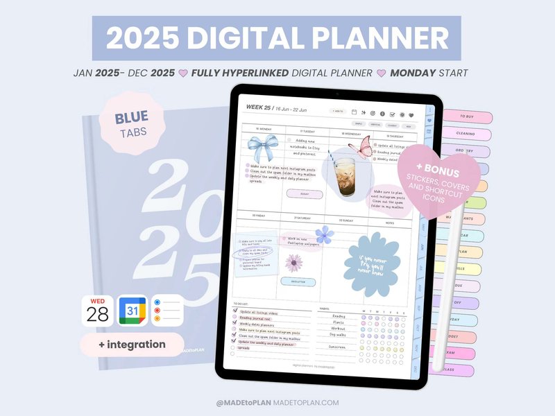 I just received 2025 Digital Planner | Portrait Weekly Planner | Dated Monthly Weekly Daily Planner | Student Everyday Stickers iPad Goodnotes MADEtoPLAN from lostromeo via Throne. Thank you! throne.com/claradogford #Wishlist #Throne