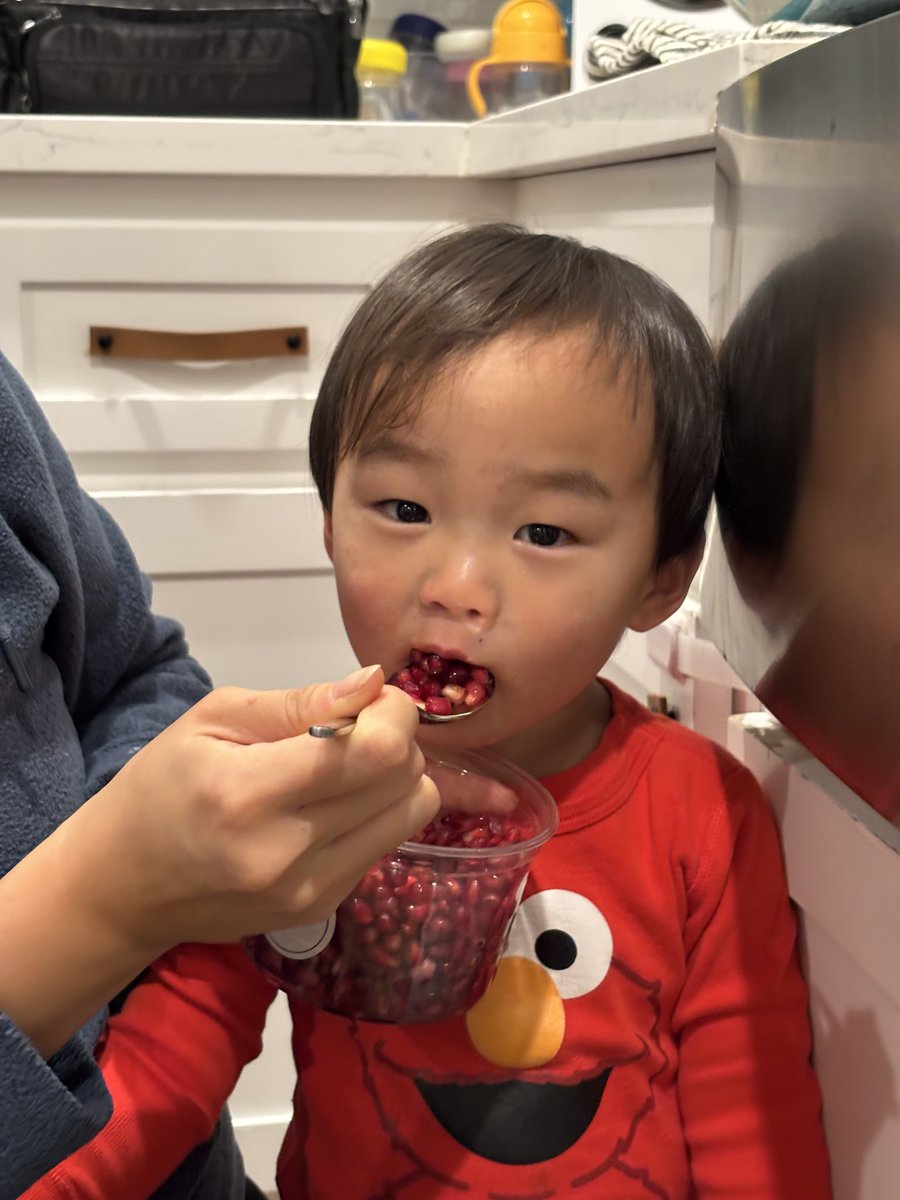 In the stage of parenthood where I’m spending all my discretionary income on pre peeled pomegranate seeds for my toddler. Love that he is obsessed with fruit (like me) but can we go back to strawberries?