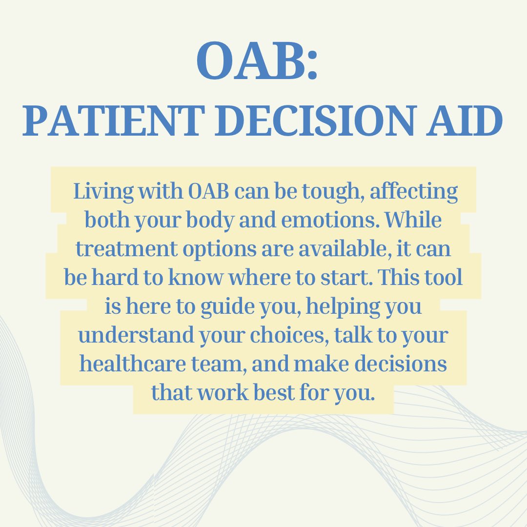 We're excited to introduce the Overactive Bladder (#OAB ) Decision Aid! This tool helps you explore treatment options, communicate with your healthcare team, and feel more confident in your choices. 
You can find it in the WFIPP website.