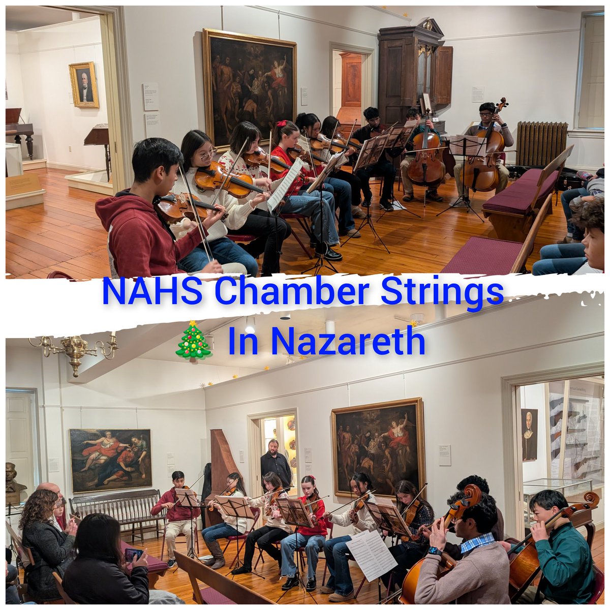 Wonderful performance this morning by my awesome 🔵🦅🎻 musicians! Thanks for spreading some holiday cheer for 🎄 in Nazareth! <a href="/NASDBlueEagles/">NASD Blue Eagles</a> <a href="/NazPrinMrB/">Scott Breidinger</a> <a href="/icr205/">Isabel C. Resende, Ed. D.</a>