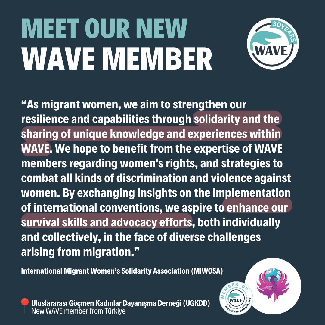WAVE Network (@wave_europe) on Twitter photo As 2024 slowly comes to a close, we are excited to announce the final addition to our growing #WAVEofChange this year: our 182nd member <a href="/GkddMiwosa/">Uluslararası Göçmen Kadınlar Dayanışma Derneği</a>! Thank you all for making 2024 a year of meaningful impact and collective growth!
Join WAVE: wave-network.org/become-a-membe…
#endVAWG As 2024 slowly comes to a close, we are excited to announce the final addition to our growing #WAVEofChange this year: our 182nd member <a href="/GkddMiwosa/">Uluslararası Göçmen Kadınlar Dayanışma Derneği</a>! Thank you all for making 2024 a year of meaningful impact and collective growth!
Join WAVE: wave-network.org/become-a-membe…
#endVAWG