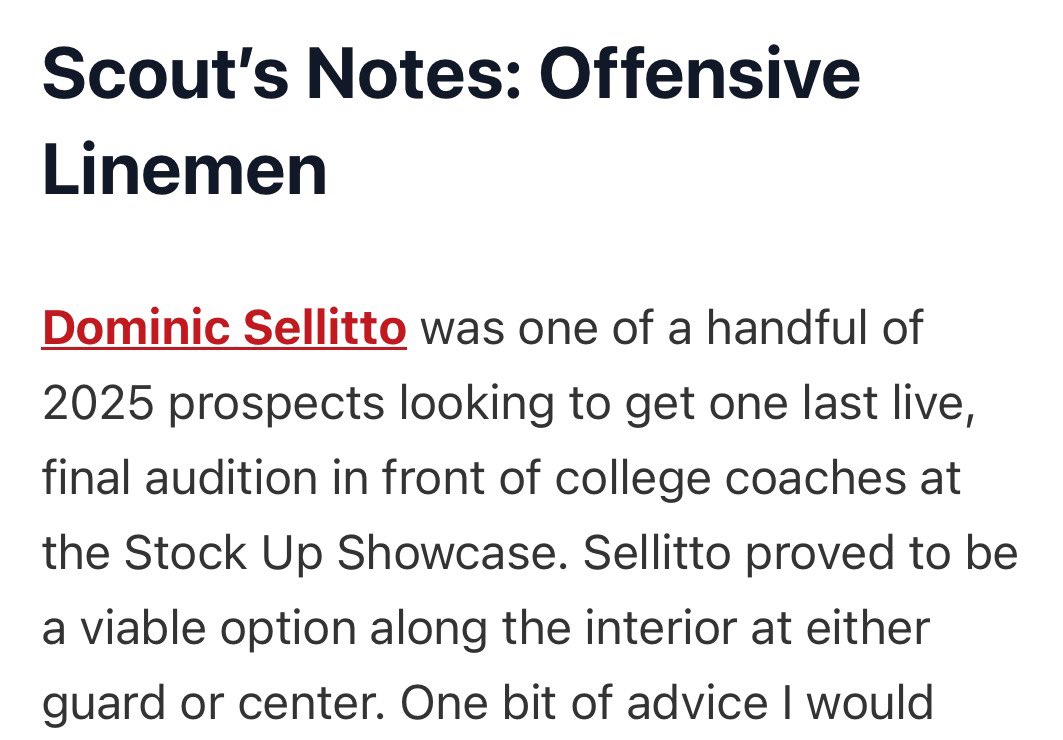 Dom_Sellitto's tweet photo. Thank you to @BrendanScoutsNJ and @EdOBrienCFB for the great write-ups from the @PrepRedzoneNJ camp! https://t.co/PxR9AbtJ3B