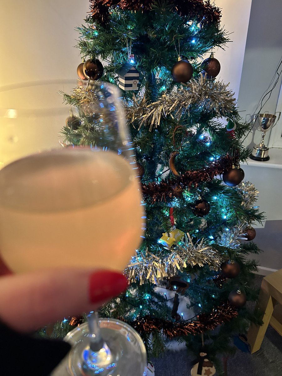 Took some cocktails and Christmas tunes…but we have got some Christmas spirit going