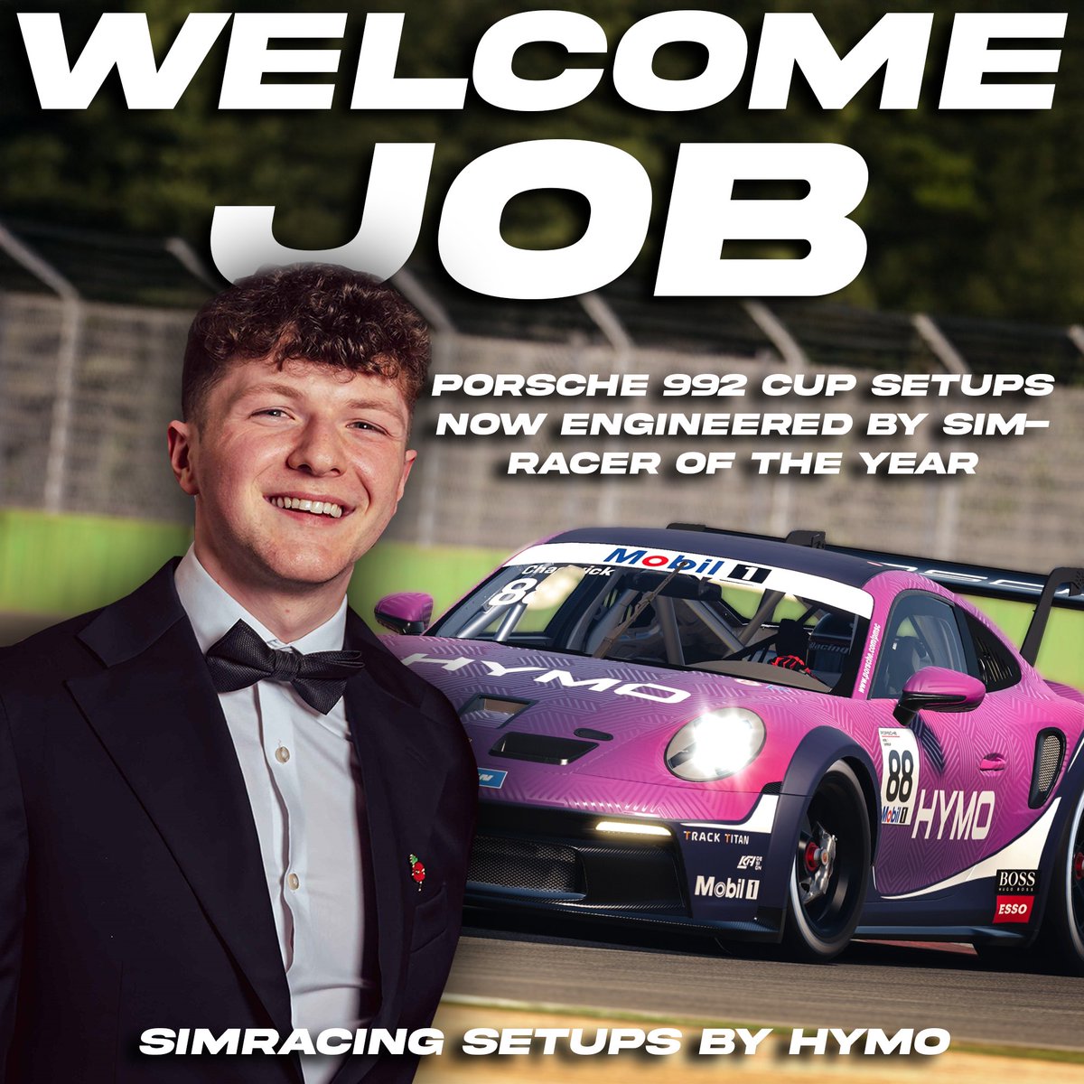 Hymo Setups (@hymosetups) on Twitter photo Generational talent joins us for this Season of iRacing!
Welcome to HYMO <a href="/SebastianJob_/">Sebastian Job</a>! Generational talent joins us for this Season of iRacing!
Welcome to HYMO <a href="/SebastianJob_/">Sebastian Job</a>!