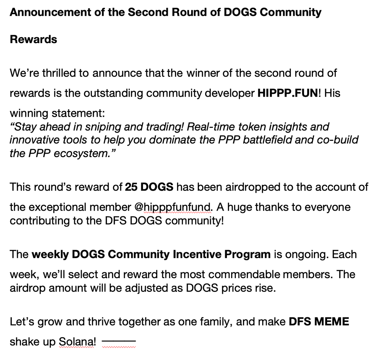 cannonuser01's tweet photo. Announcement of the Second Round of DOGS Community Rewards🔥🔥🔥

read more：👇👇👇 https://t.co/EkfBmNuWl2