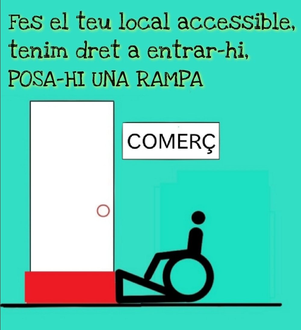 Tenim dret a entrar a farmàcies, supermercats, perruqueries, tendes de roba... tenim dret a accedir a les necessitats bàsiques com tothom! @mvillacendan