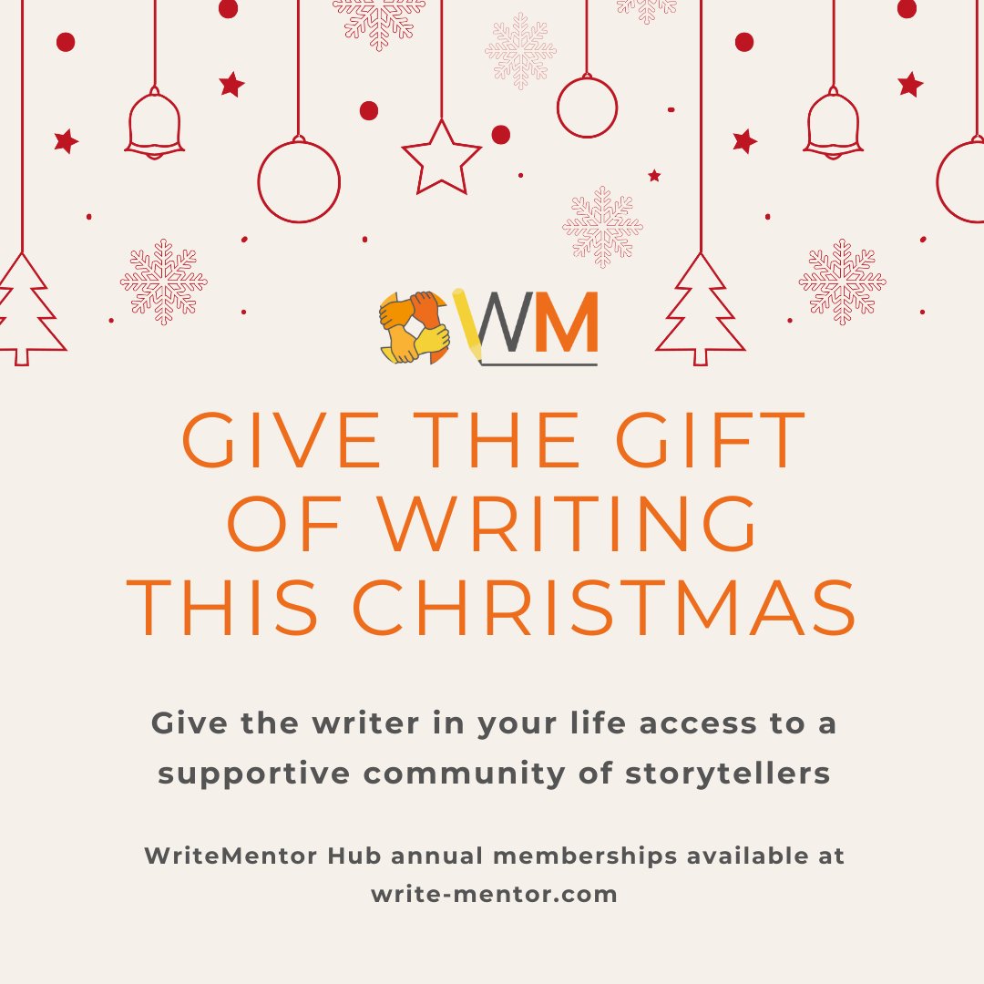 Give the perfect #Christmas present for a writer in your life: an annual membership to WriteMentor's online writing community 📝 Everyday is a writing day for our Hub members with exclusive access to events, activities, resources, industry insights &amp; more bit.ly/4bUFGZt