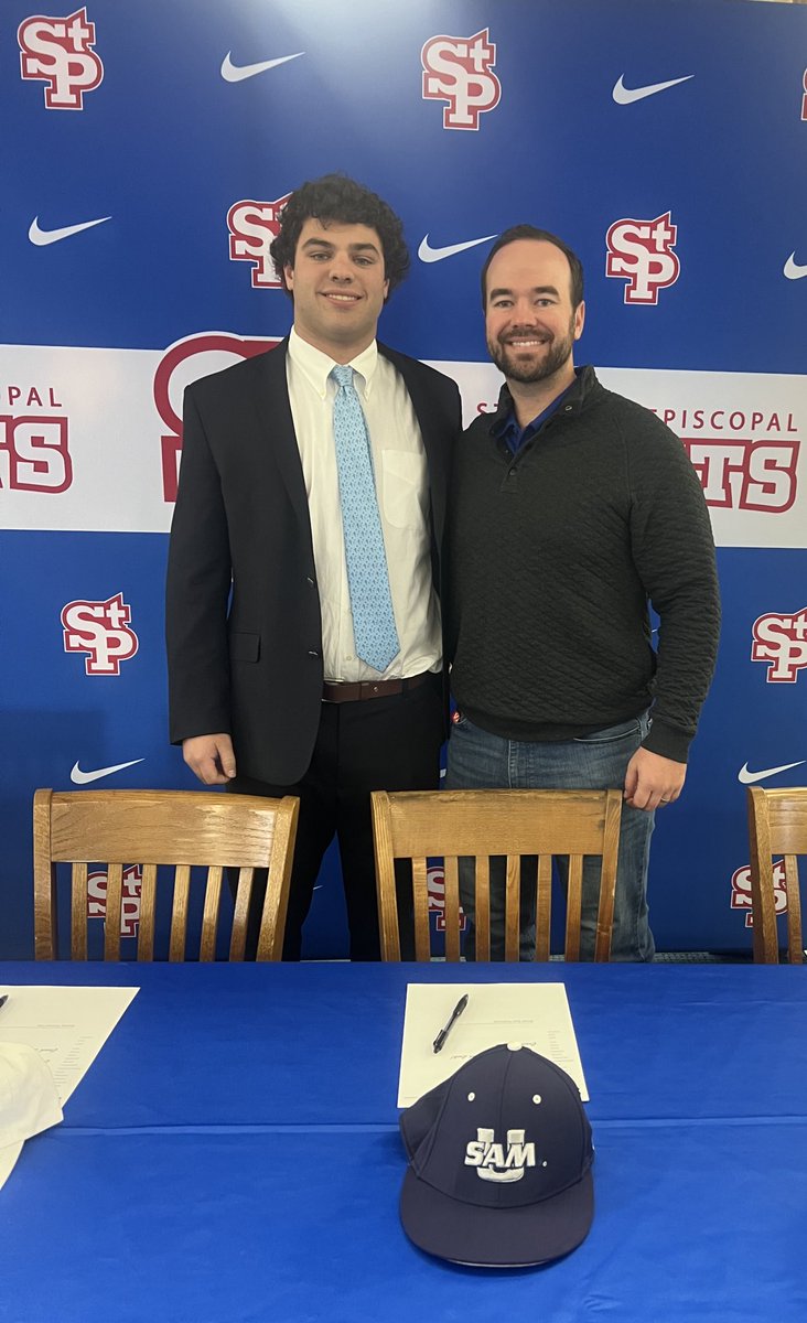 ExcelBaseball's tweet photo. Pumped to spend time celebrating Blue Wave National and @stpaulsbsbl stud @edwardmcleod_22 as he signed with @SamfordBaseball! #Excel4Life https://t.co/tuw8uRzhml