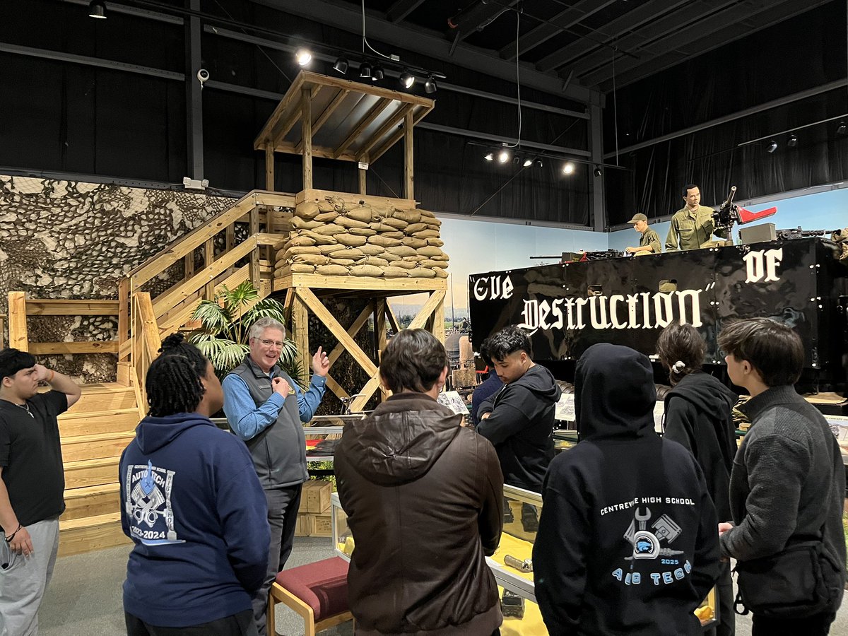 CVHS_AutoTech's tweet photo. CVHS Auto Tech Level 2 &amp; 3 students got to take a tour of the US Army Transportation Museum at Fort Eustis in Newport News, VA and learn all about the history and modes of transportation in the US Army! @FCPS_CTE https://t.co/wNn17Em3uq