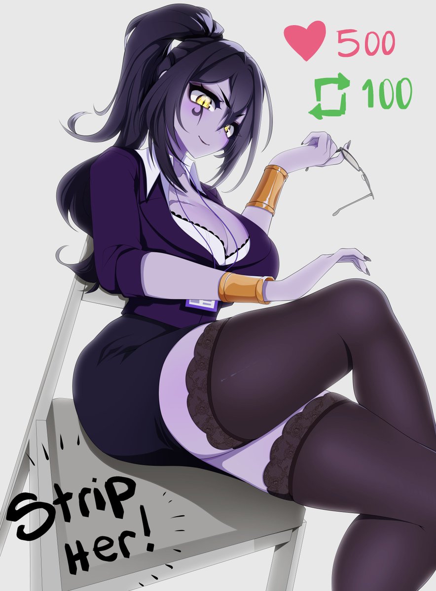 VexTheSunEater's tweet photo. It's finally my turn :3 

Can you come into my office and help me with my blouse? https://t.co/4jjjpe5d5J